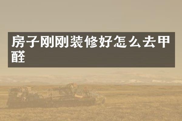 房子刚刚装修好怎么去甲醛