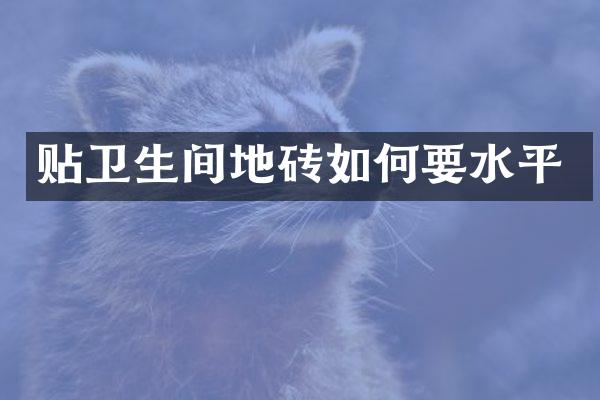 贴卫生间地砖如何要水平