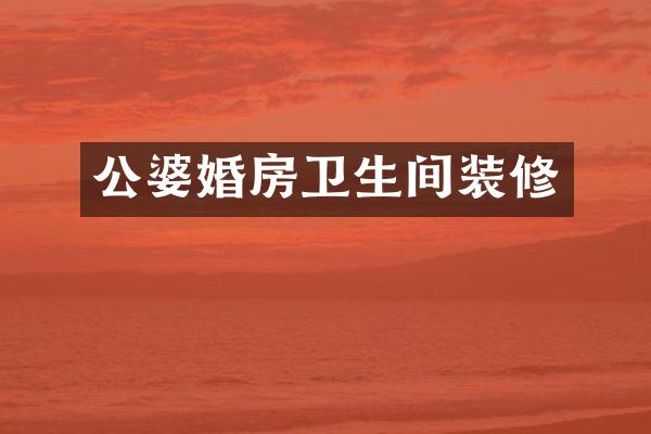 公婆婚房卫生间装修