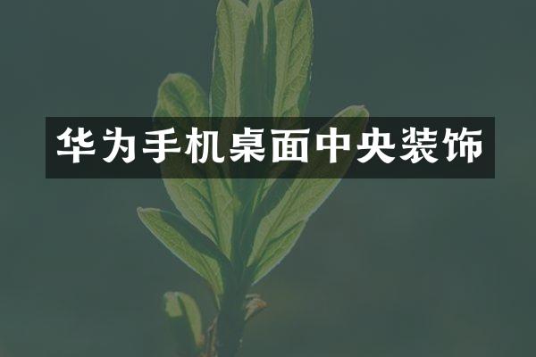 华为手机桌面中央装饰