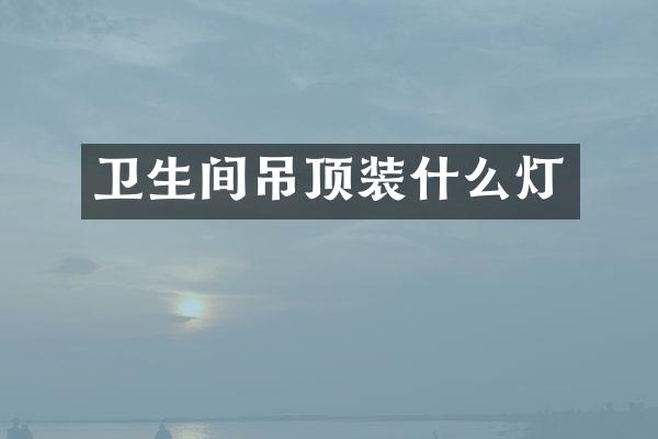 卫生间吊顶装什么灯