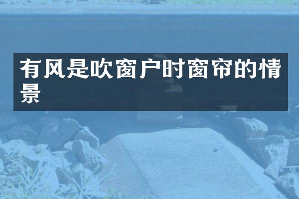 有风是吹窗户时窗帘的情景