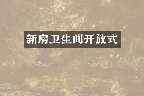 新房卫生间开放式