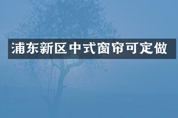 浦东新区中式窗帘可定做