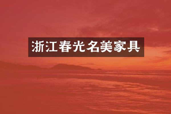 浙江春光名美家具
