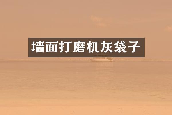 墙面打磨机灰袋子
