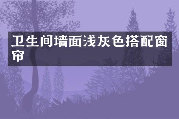 卫生间墙面浅灰色搭配窗帘