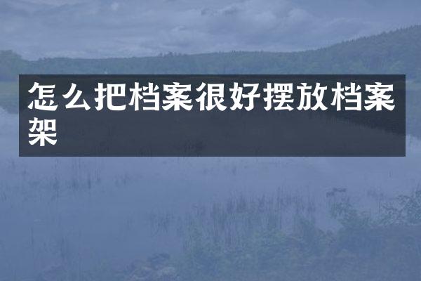 怎么把档案很好摆放档案架