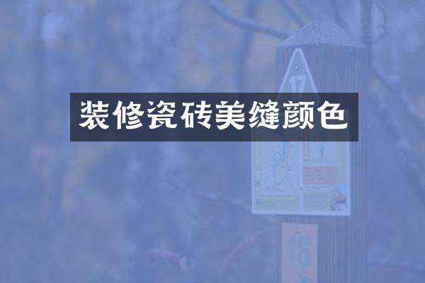 装修瓷砖美缝颜色