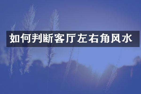 如何判断客厅左右角风水