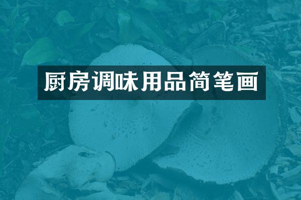 厨房调味用品简笔画