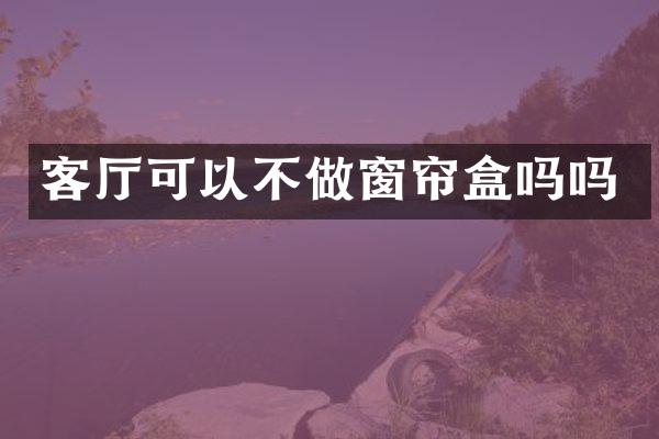 客厅可以不做窗帘盒吗吗