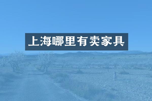 上海哪里有卖家具