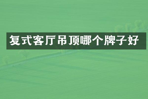 复式客厅吊顶哪个牌子好