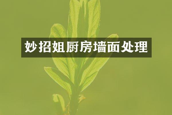 妙招姐厨房墙面处理