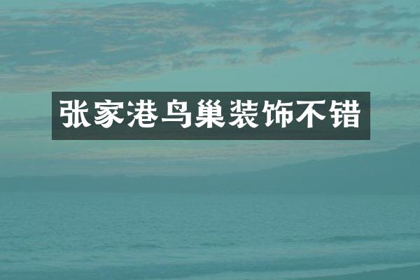 张家港鸟巢装饰不错