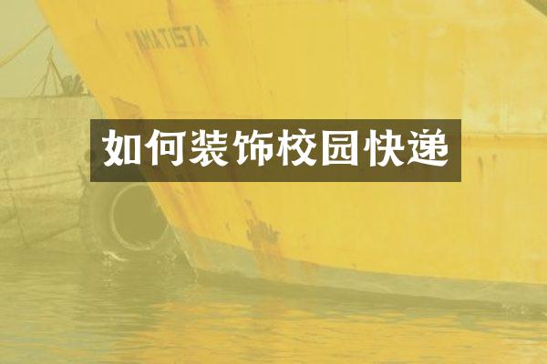 如何装饰校园快递