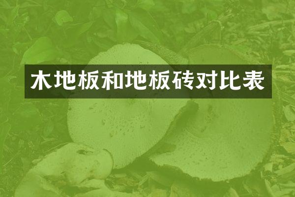 木地板和地板砖对比表