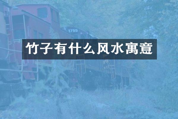 竹子有什么风水寓意