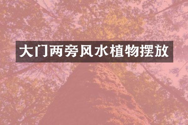 大门两旁风水植物摆放