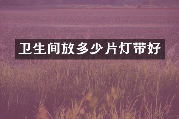 卫生间放多少片灯带好