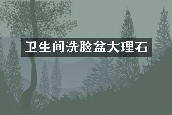卫生间洗脸盆大理石