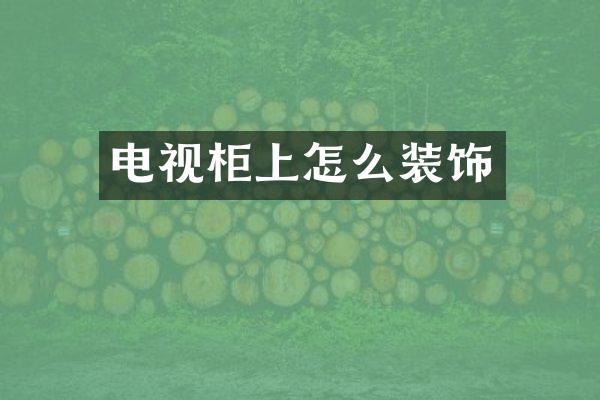 电视柜上怎么装饰