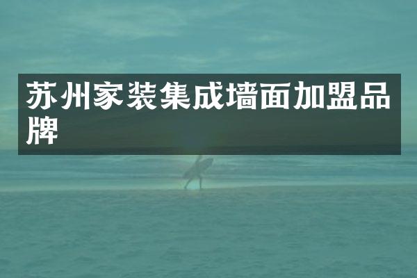 苏州家装集成墙面加盟品牌