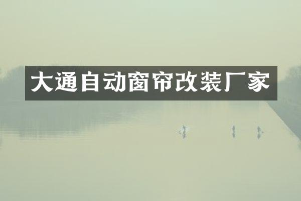 大通自动窗帘改装厂家