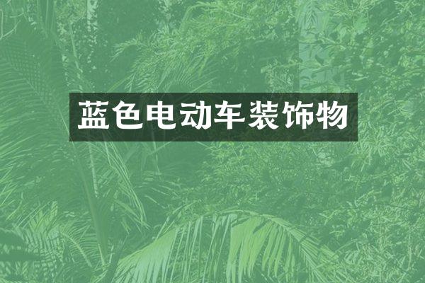 蓝色电动车装饰物