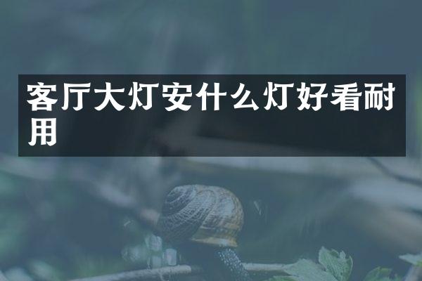 客厅大灯安什么灯好看耐用