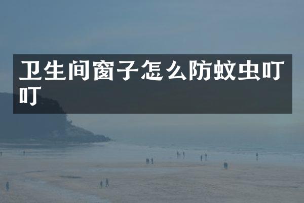 卫生间窗子怎么防蚊虫叮叮