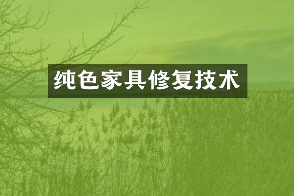 纯色家具修复技术