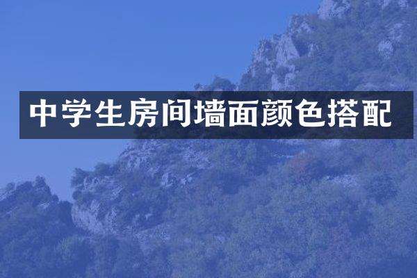 中学生房间墙面颜色搭配