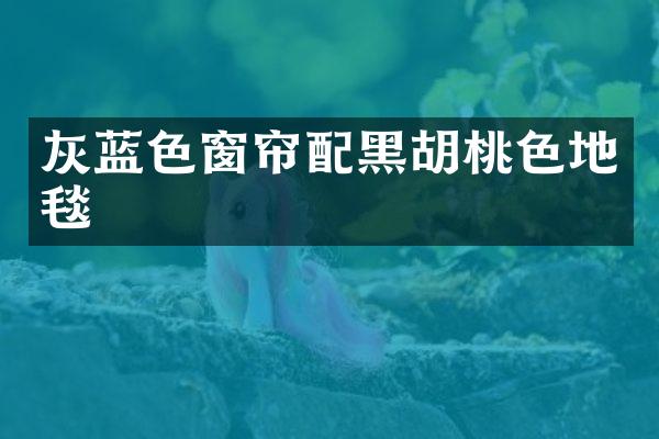 灰蓝色窗帘配黑胡桃色地毯