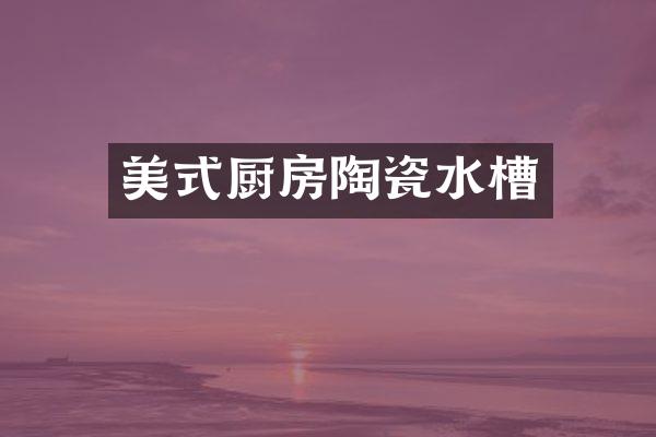 美式厨房陶瓷水槽