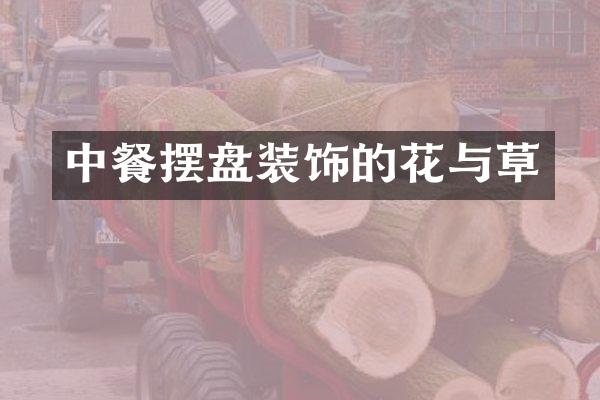 中餐摆盘装饰的花与草
