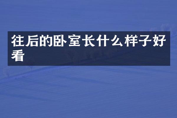 往后的卧室长什么样子好看