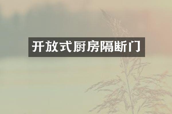 开放式厨房隔断门