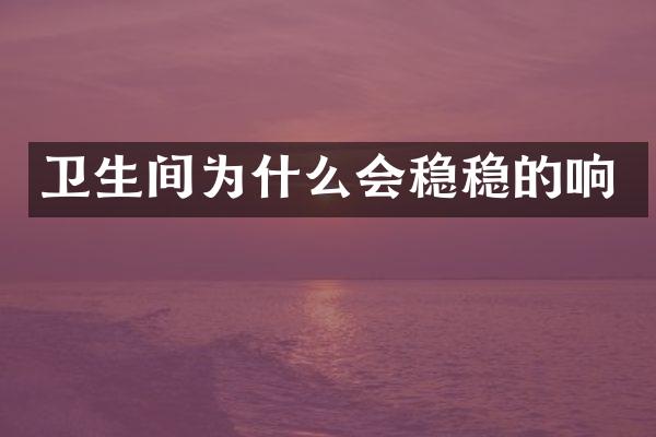 卫生间为什么会稳稳的响