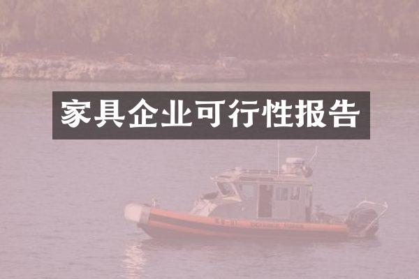 家具企业可行性报告