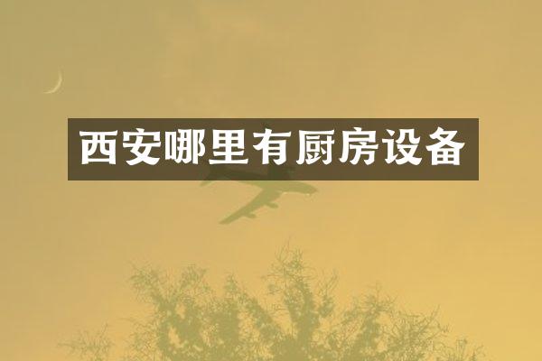 西安哪里有厨房设备