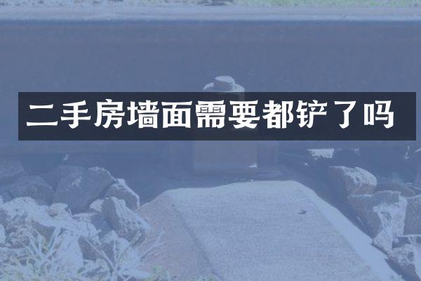 二手房墙面需要都铲了吗