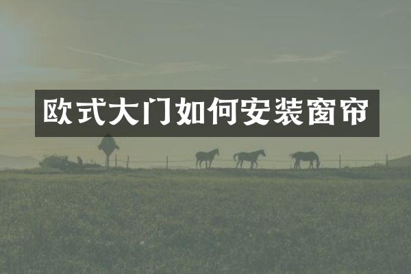 欧式大门如何安装窗帘