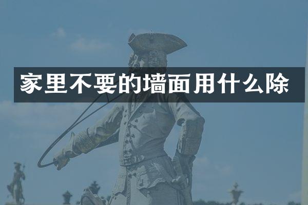 家里不要的墙面用什么除
