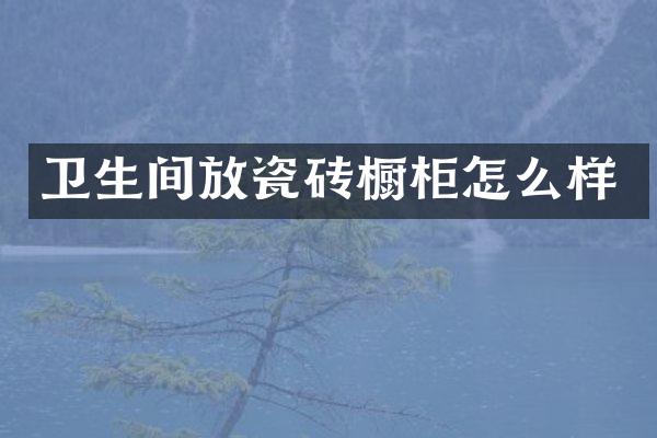 卫生间放瓷砖橱柜怎么样