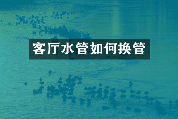客厅水管如何换管