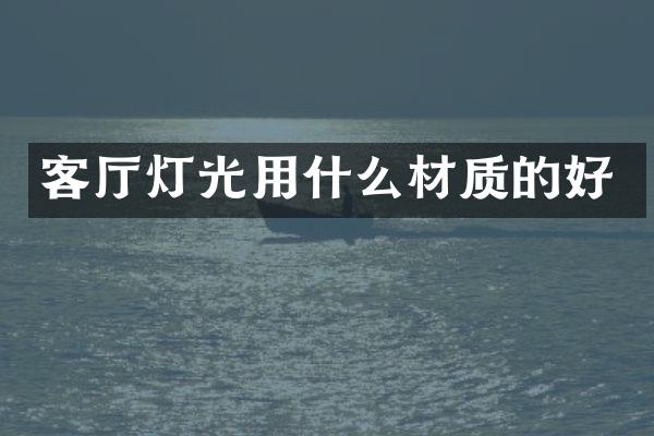 客厅灯光用什么材质的好