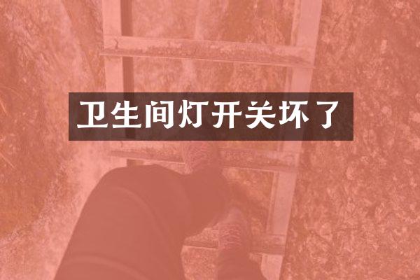 卫生间灯开关坏了