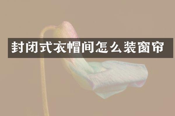 封闭式衣帽间怎么装窗帘